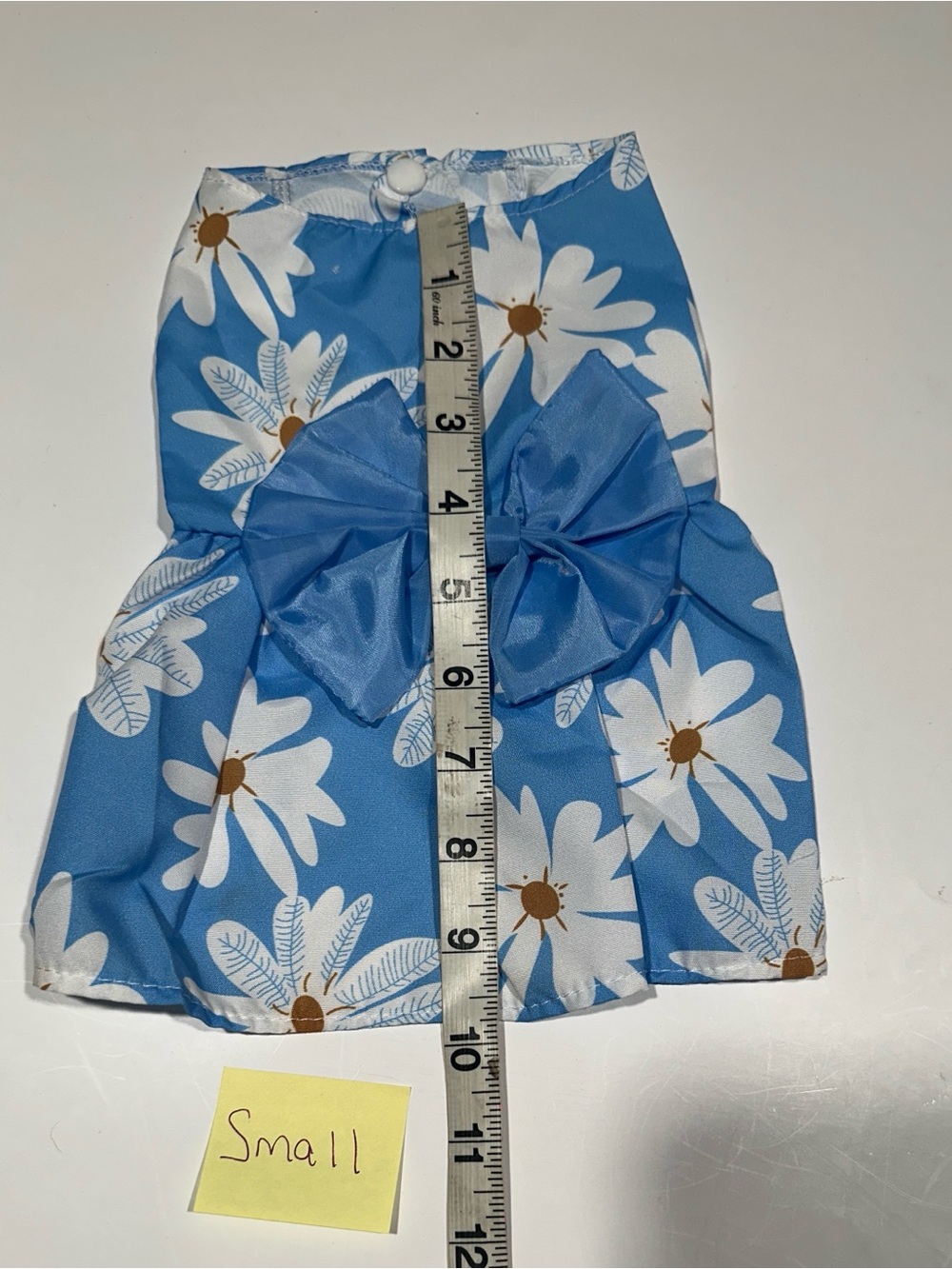 New Blue Daisies Dog Dress For Small Dog Breeds in a size Small